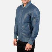 Bomia MA-1 Blouson Bomber en Cuir pour Homme – Vue produit alternative 2