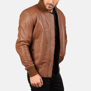 Bomia MA-1 Blouson Bomber en Cuir pour Homme – Vue produit alternative 4