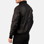 Bomia MA-1 Blouson Bomber en Cuir pour Homme – Vue produit alternative 4