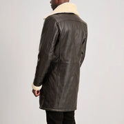 Charles Manteau en Cuir Marron Shearling Manteau en Cuir pour Homme – Vue produit alternative 5