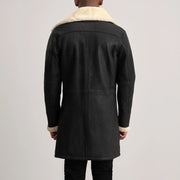 Charles Manteau en Cuir Marron Shearling Manteau en Cuir pour Homme – Vue produit alternative 5