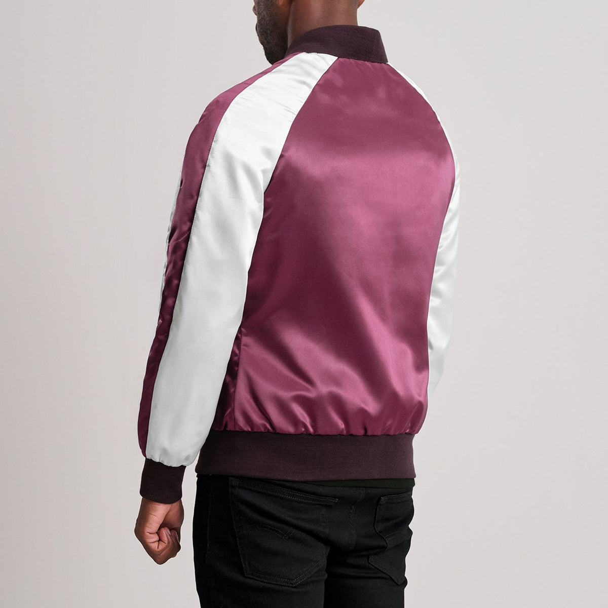 Authentic Satin Grain Texture & Heavy-Duty Seam Stitching Detail