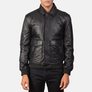 
Vue détaillée of Shirt & Zipper with Button Flap Hardware on Coffmen Brown Suede A2 Bomber Jacket