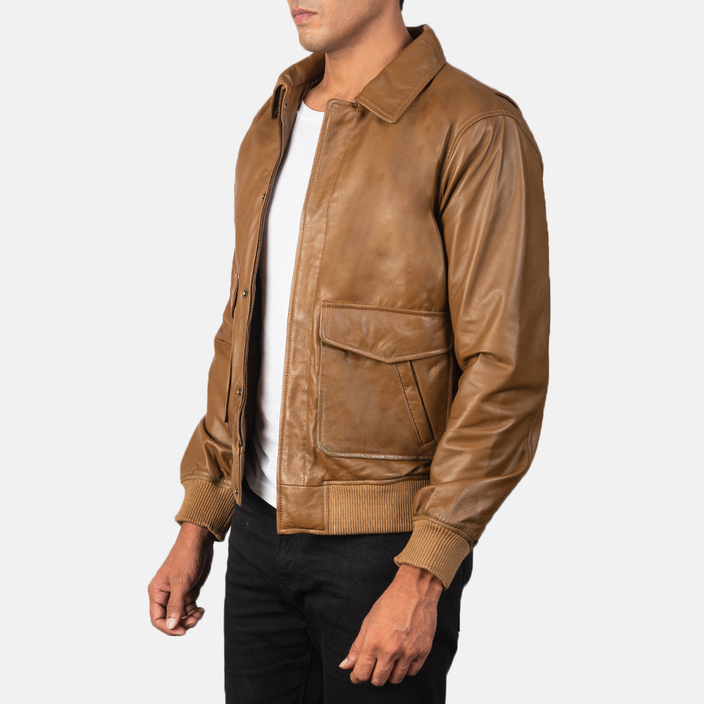 
Coffmen Blouson Bombardier en Cuir pour Homme – alternate product view 2