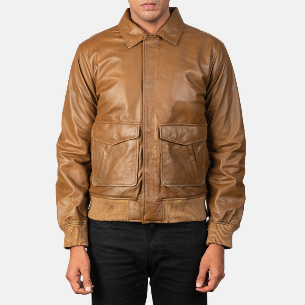 
Coffmen Blouson Bombardier en Cuir pour Homme – alternate product view 3