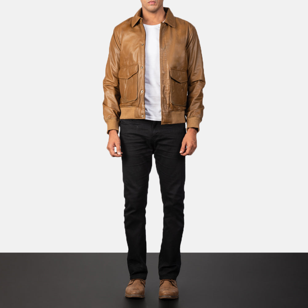 
Coffmen Blouson Bombardier en Cuir pour Homme – alternate product view 4