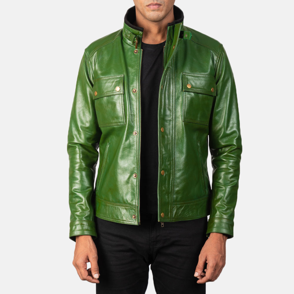 Darren Veste Motard en Cuir pour Homme – Vue produit alternative 1