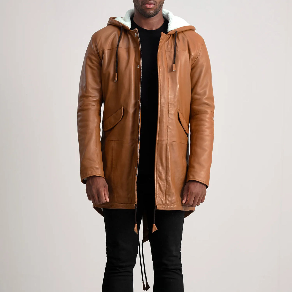 Delvin Veste en Cuir pour Homme – Vue produit alternative 1
