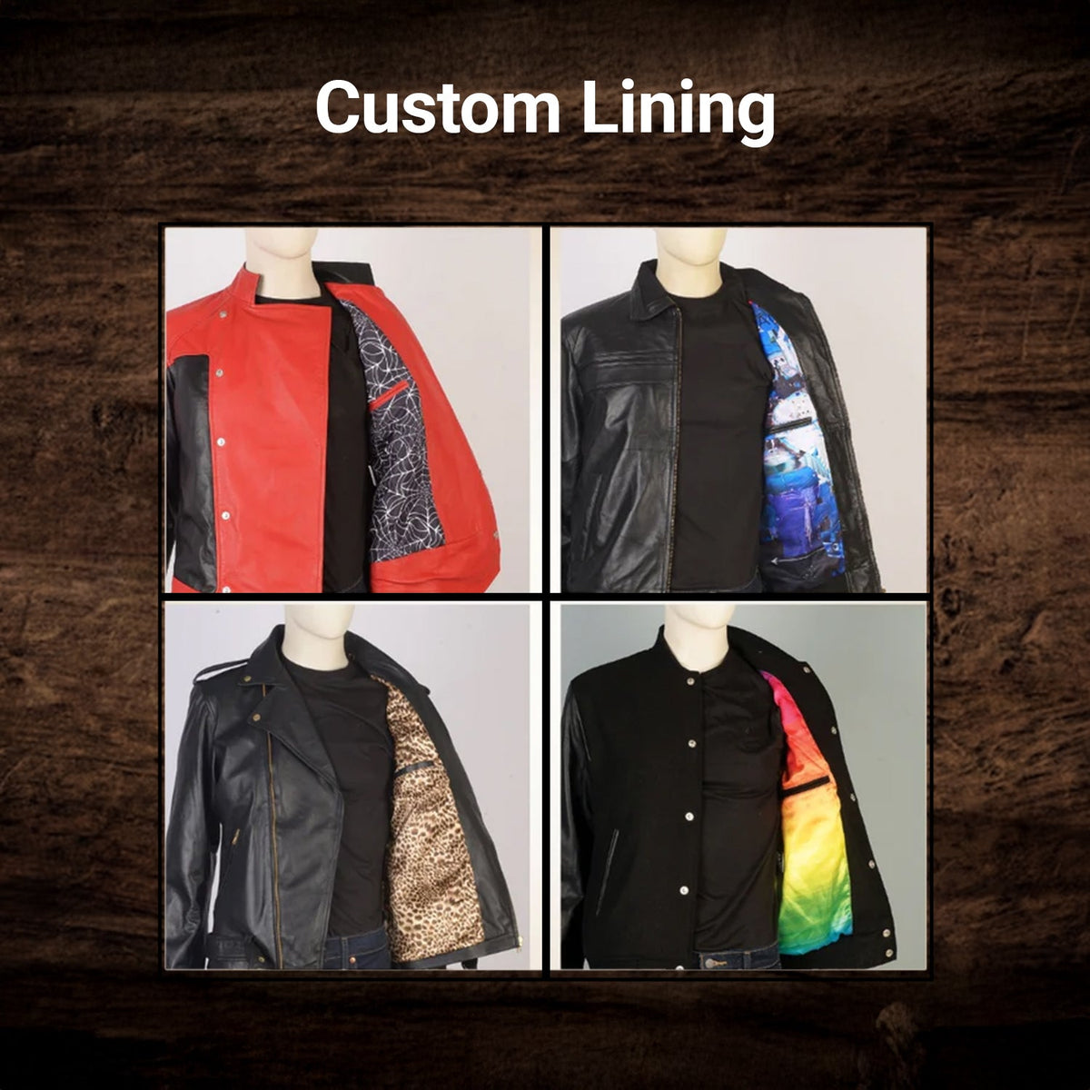 
Perspective portée de Design Your Custom Leather Jacket | Free Shipping & Alteration sur modèle - Tombé naturel à la lumière du jour