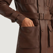 
Authentic Cowhide Leather with Semi-aniline Finish Grain Texture & Heavy-Duty Seam Stitching Detail