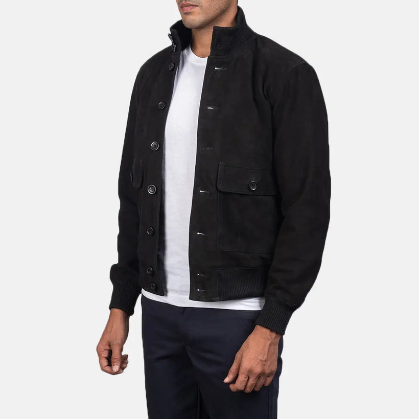 Eaton Blouson Bomber en Cuir pour Homme