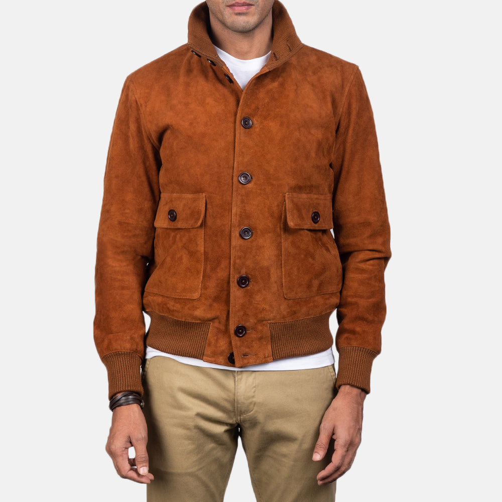 Eaton Blouson Bomber en Cuir pour Homme – Vue produit alternative 3