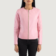 Elixir Collarless Veste en Cuir pour Femme – Vue produit alternative 4