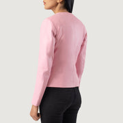 Elixir Collarless Veste en Cuir pour Femme – Vue produit alternative 5