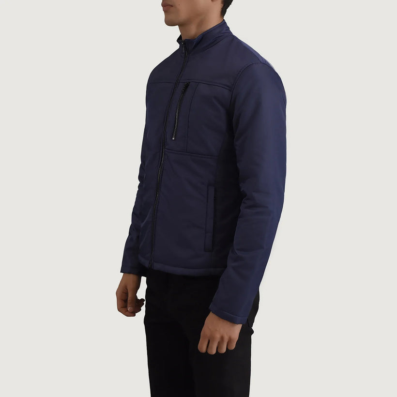 Elliot Bleu Lightweight Veste en Cuir pour Homme