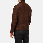 Faisor Mocha Veste Motard en Cuir pour Homme – Vue produit alternative 5
