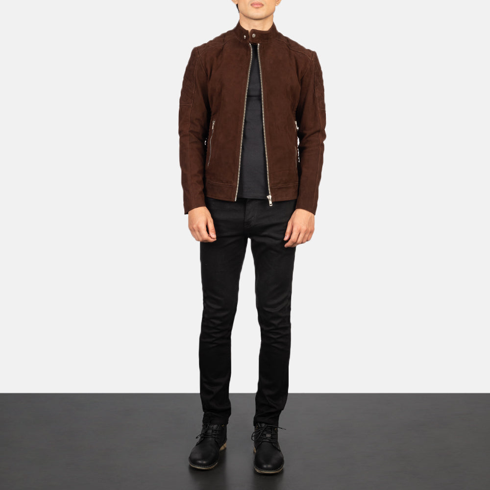 Fernando Matelassé Veste Motard en Cuir pour Homme – Vue produit alternative 3