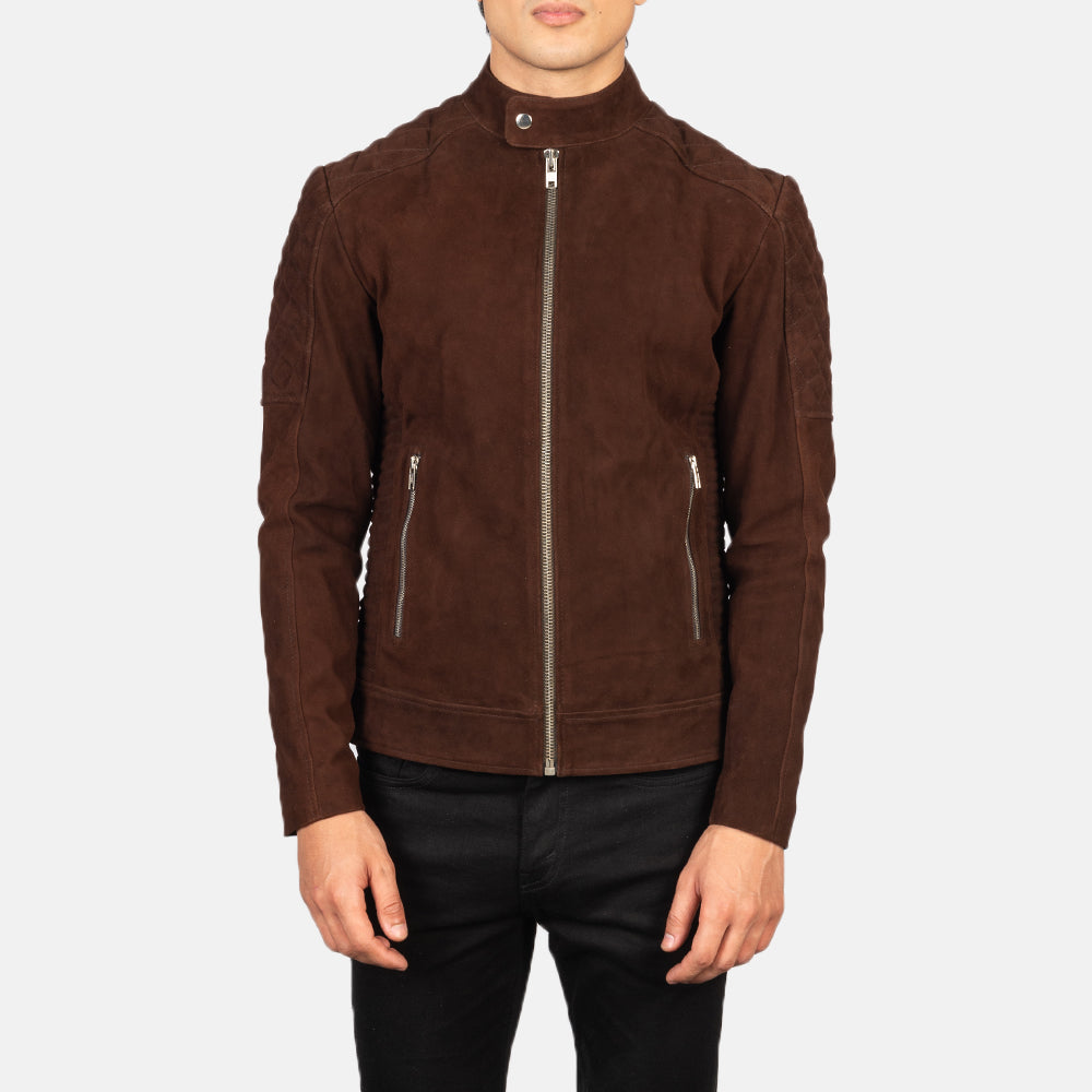 Fernando Matelassé Veste Motard en Cuir pour Homme – Vue produit alternative 4