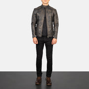 Fernando Matelassé Veste Motard en Cuir pour Homme – Vue produit alternative 3