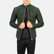 Fernando Matelassé Veste Motard en Cuir pour Homme – Vue produit alternative 1