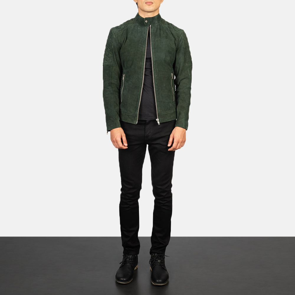 Fernando Matelassé Veste Motard en Cuir pour Homme – Vue produit alternative 3