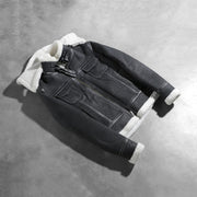 Fiona Hooded Veste en Peau Lainée pour Femme – Vue produit alternative 7