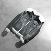 Fiona Hooded Veste en Peau Lainée pour Femme – Vue produit alternative 7
