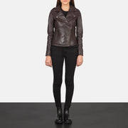 Flashback Veste Motard en Cuir pour Femme – Vue produit alternative 4