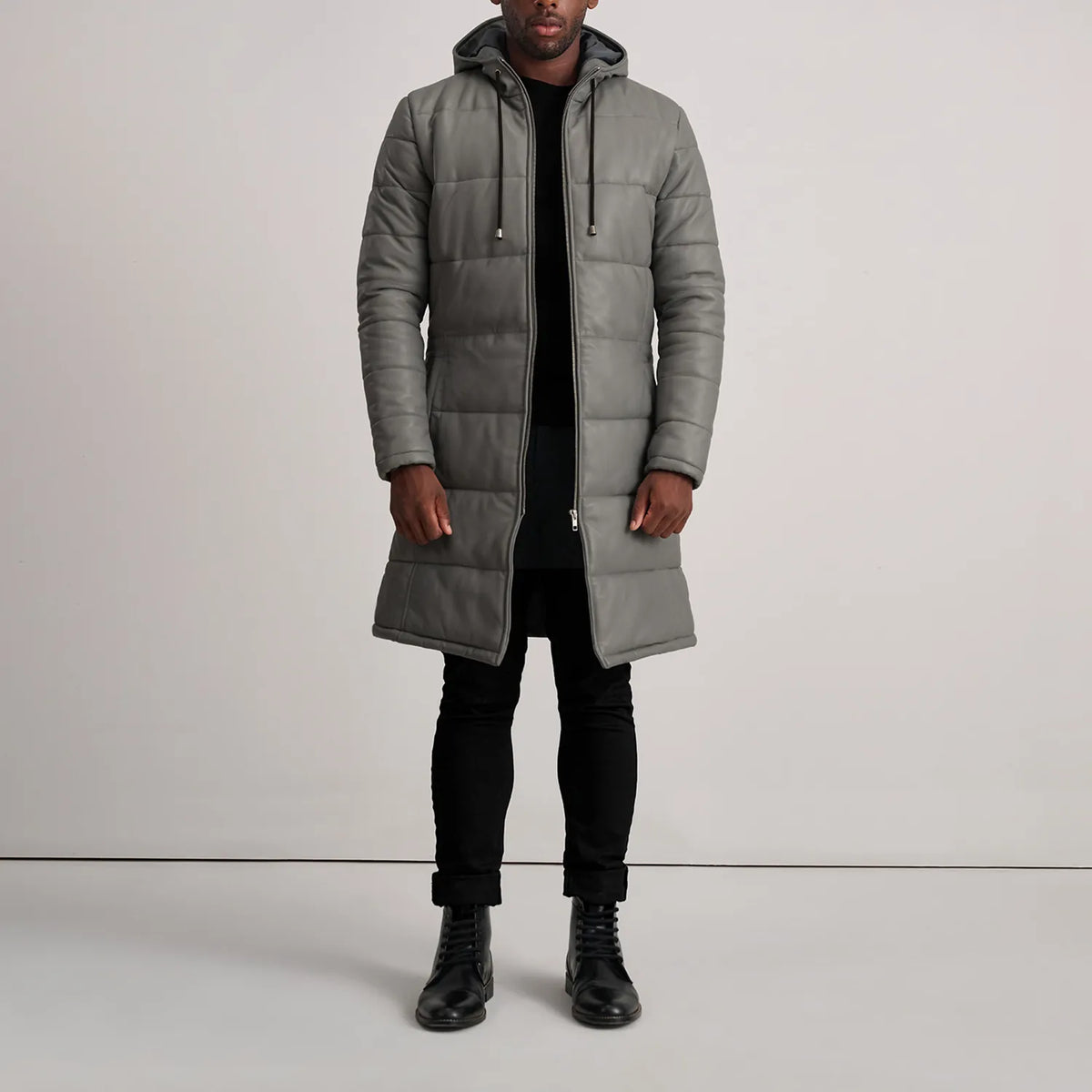 
Floyd Manteau en Cuir Camel Puffer Veste en Cuir pour Homme – alternate product view 3