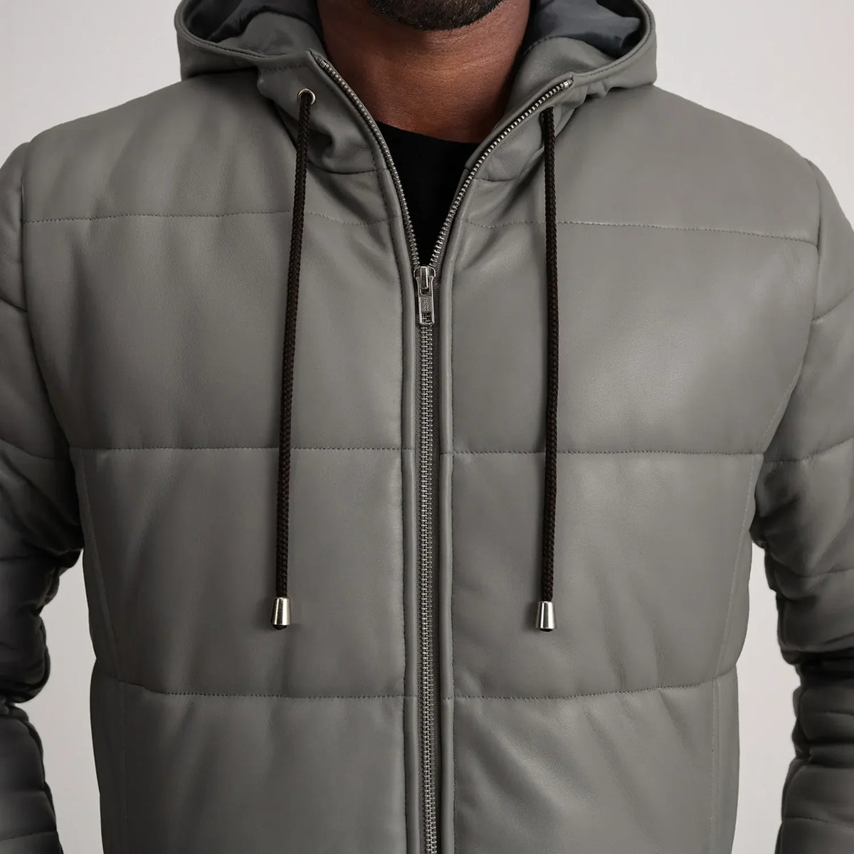 
Floyd Manteau en Cuir Camel Puffer Veste en Cuir pour Homme – alternate product view 4