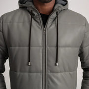 
Floyd Manteau en Cuir Camel Puffer Veste en Cuir pour Homme – alternate product view 4