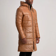 
Floyd Manteau en Cuir Camel Puffer Veste en Cuir pour Homme – alternate product view 2
