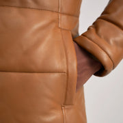 
Floyd Manteau en Cuir Camel Puffer Veste en Cuir pour Homme – alternate product view 6