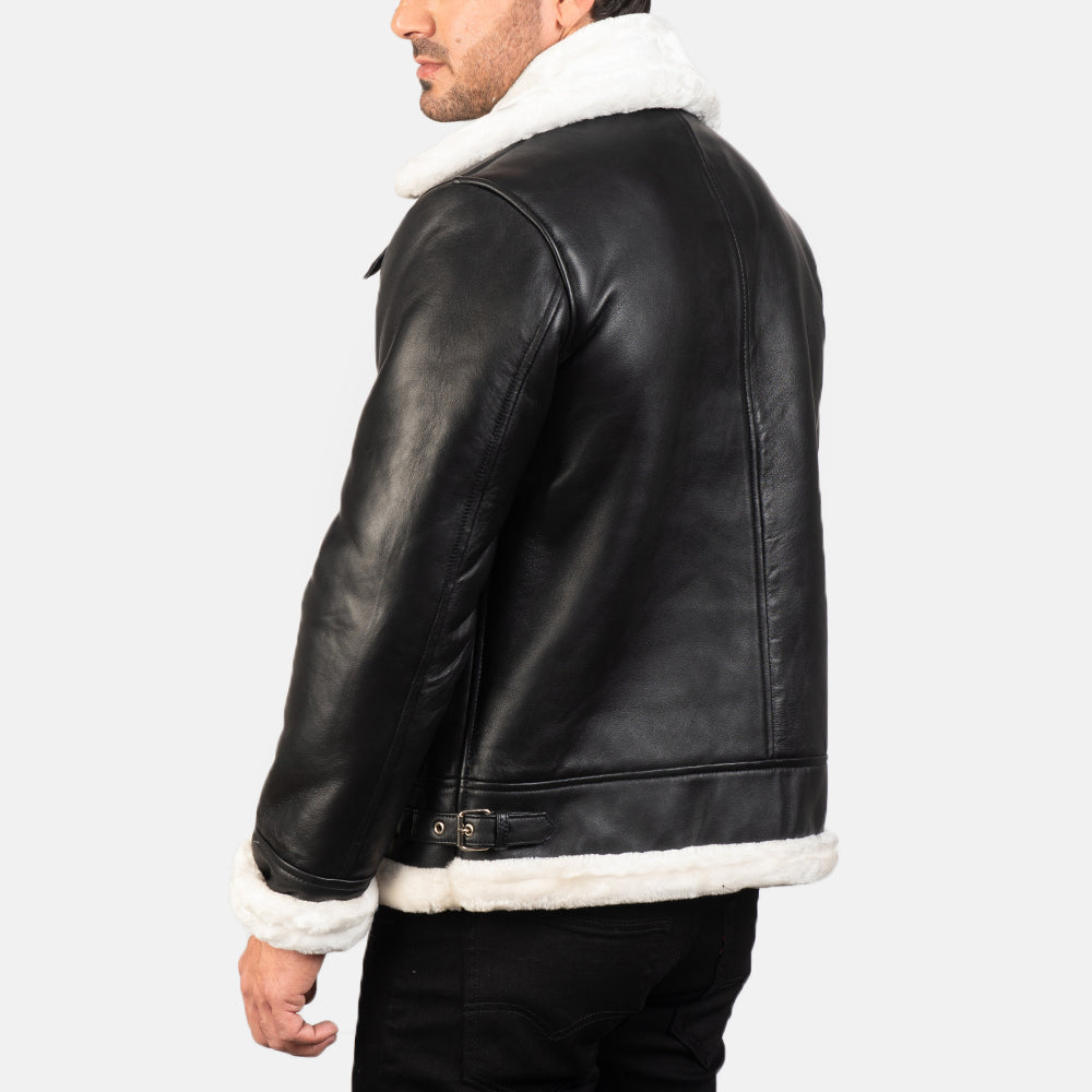 
Francis B-3 Noir Blouson Bombardier en Cuir pour Homme – alternate product view 5