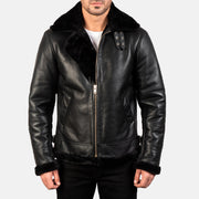 
Francis B-3 Noir Blouson Bombardier en Cuir pour Homme – alternate product view 4