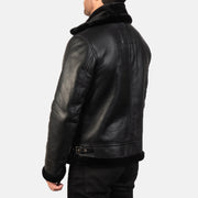 
Francis B-3 Noir Blouson Bombardier en Cuir pour Homme – alternate product view 5