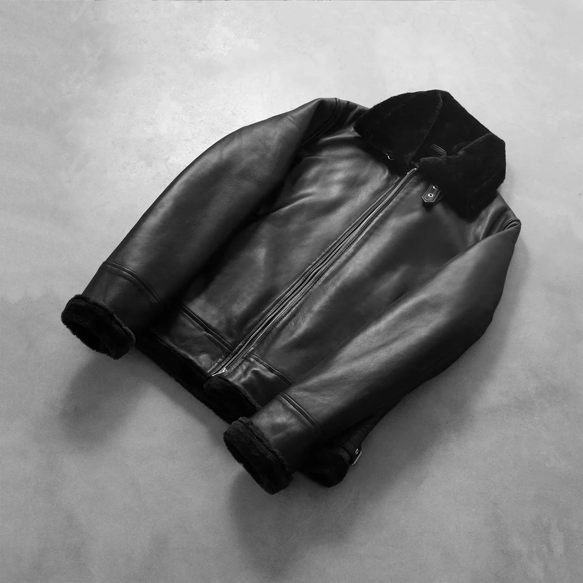 
Francis B-3 Noir Blouson Bombardier en Cuir pour Homme – alternate product view 7