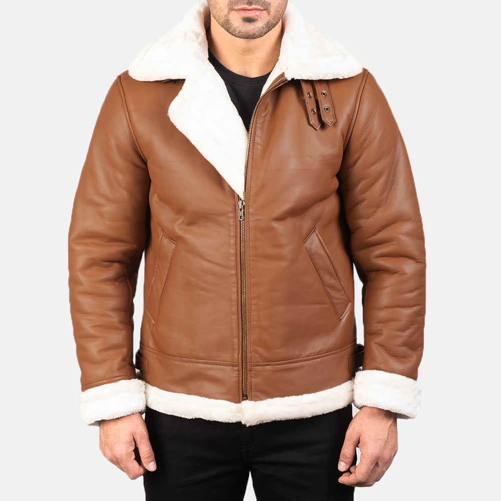 
Francis B-3 Noir Blouson Bombardier en Cuir pour Homme – alternate product view 4