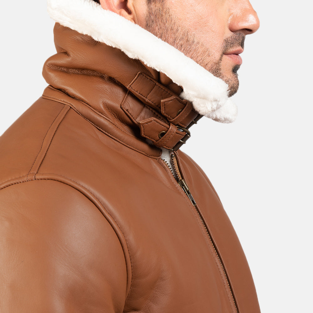 
Francis B-3 Noir Blouson Bombardier en Cuir pour Homme – alternate product view 6