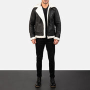 
Francis B-3 Noir Blouson Bombardier en Cuir pour Homme – alternate product view 3