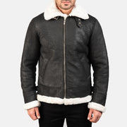 
Francis B-3 Noir Blouson Bombardier en Cuir pour Homme – alternate product view 4