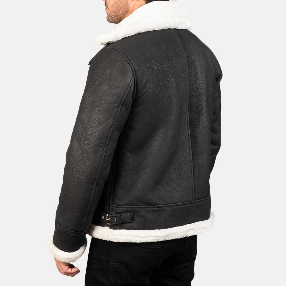 
Francis B-3 Noir Blouson Bombardier en Cuir pour Homme – alternate product view 5