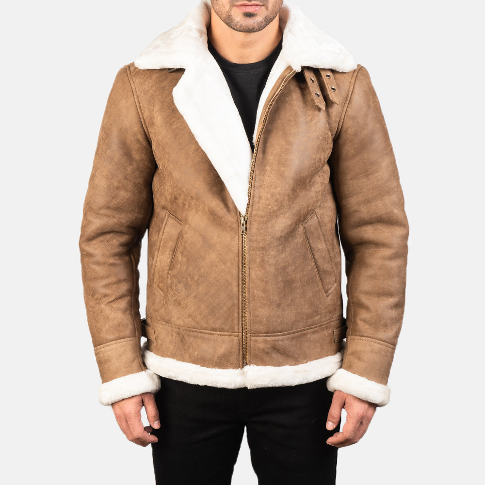 
Francis B-3 Noir Blouson Bombardier en Cuir pour Homme – alternate product view 1