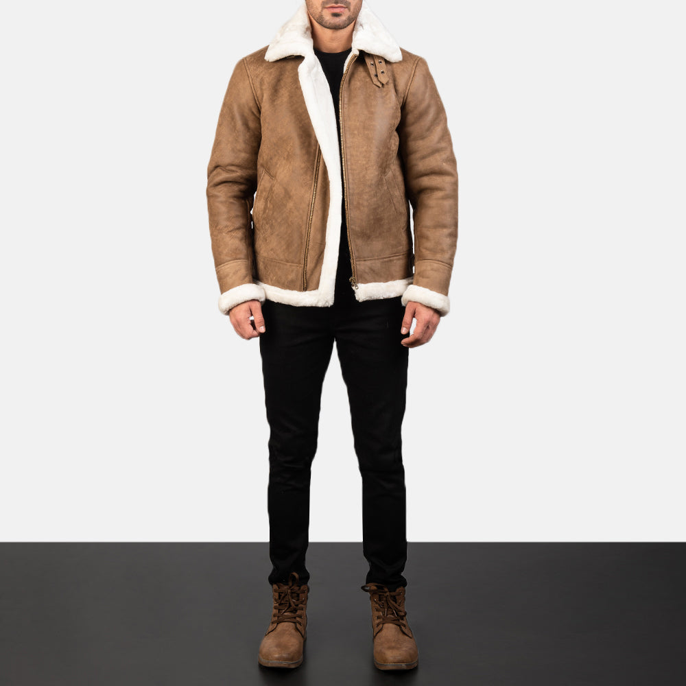 
Francis B-3 Noir Blouson Bombardier en Cuir pour Homme – alternate product view 3
