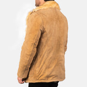 Authentic Goatskin Suede with Suede Finish Grain Texture &amp; Heavy-Duty Seam Stitching Detail
