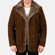 Furlong Manteau en Cuir Beige Manteau en Cuir pour Homme – Vue produit alternative 1