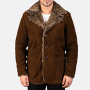 Furlong Manteau en Cuir Beige Manteau en Cuir pour Homme – Vue produit alternative 4
