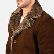 Furlong Manteau en Cuir Beige Manteau en Cuir pour Homme – Vue produit alternative 6