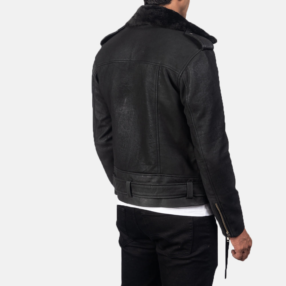 Furton Veste Motard en Cuir pour Homme – Vue produit alternative 6