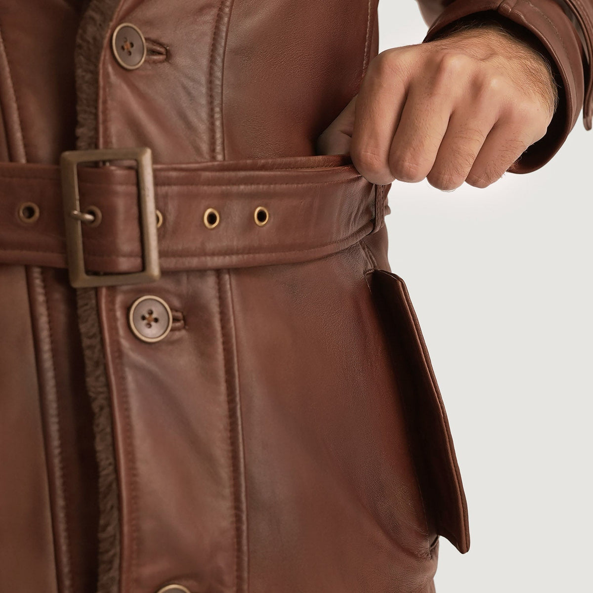 Vue intérieure Showing Fully faux fur lined &amp; Deux poches intérieures